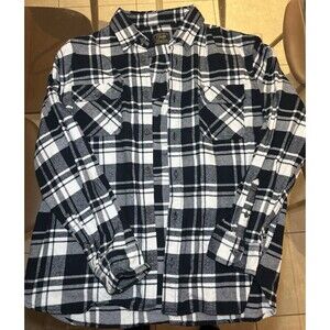 JACHS Manufacturing Co. Plaid Flannel Shacket Overshirt Casual Workwear XL